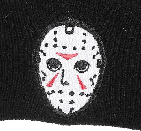 Friday The 13Th Jason Mask Embroidery On Acrylic Knit Standard Cuff Beanie in Saudi Arabia