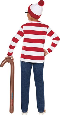 مجموعة أزياء Spirit Halloween Kids Where's Waldo | مرخصة رسميًا | أين زي والدو | زي سهل in Kuwait