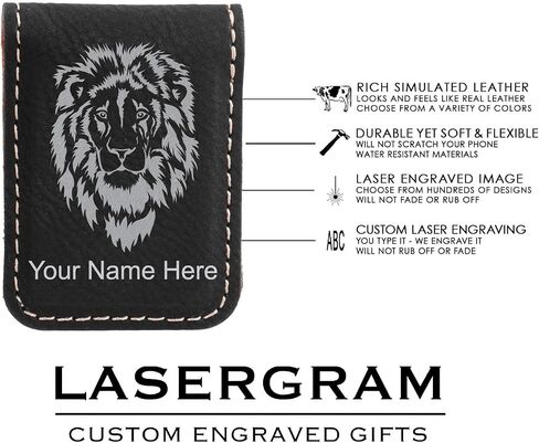 مشبك نقود مغناطيسي رفيع من LaserGram، لوح التزلج، يتضمن نقش شخصي (رمادي) in Kuwait