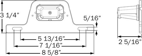 Optronics LPL55CBP Clear LED License Plate Light with Bracket in Saudi Arabia