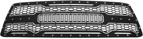 APS Premium Stainless Steel Black Mesh Rivet Studs Grille Grill Insert Compatible with Toyota Tundra 2010 2011 2012 2013 Main Upper N19-H5576LT in Saudi Arabia