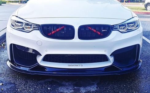 iJDMTOY Dual Sports Red Behind Kidney Grille V-Bar Decoration Cover Trims, Compatible With BMW 1 2 3 Series Z4 in Saudi Arabia