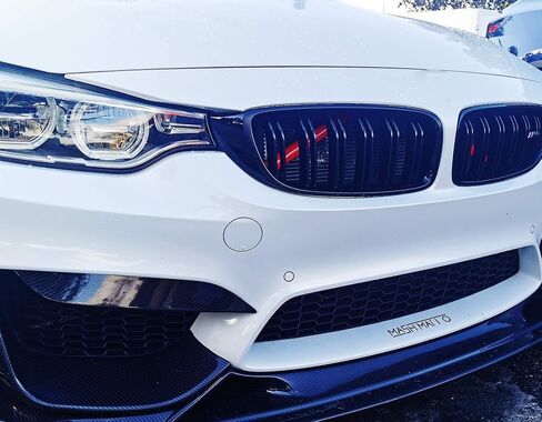 iJDMTOY Dual Sports Red Behind Kidney Grille V-Bar Decoration Cover Trims, Compatible With BMW 1 2 3 Series Z4 in Saudi Arabia