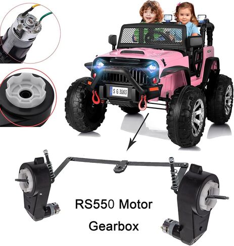 2 Pcs VitalKos RS555 40000RPM,24 Volt, Upgrade Motor Electric Motorcycle ATV UTV Kids Ride On Car,High Speed for Robust Drive Engine Match Kid Jeep SUV Power Wheel in Kuwait