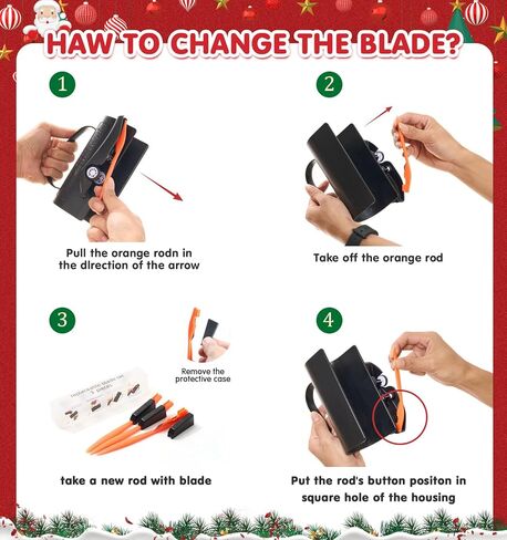 Wrapping Paper Cutter with 3 Replaceable Blades, Gift Wrap Cutter Tool for Gift Wrapping, Slider Wrap Cutter for Gift Wrapping Accessories, Paper Roll Cutter for Christmas Holiday Birthday in Kuwait