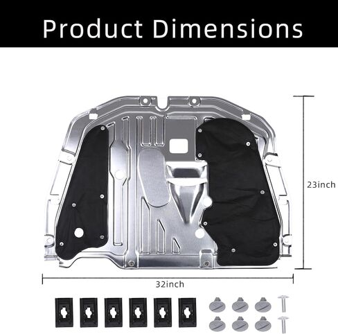 74114-T50-000 Engine Splash Guard Under Car Shield Cover Board Compatible with Honda Accord 2022 2023，Engine Splash Shield Guard Replaces 74114T50000 in Kuwait