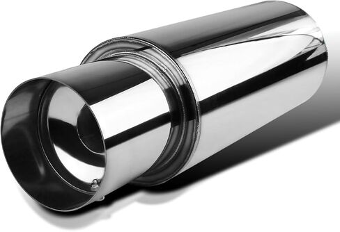 Spec-D Tuning Universal 4" Tip N1 Style كاتم صوت عادم من الفولاذ المقاوم للصدأ عالي التدفق in Kuwait