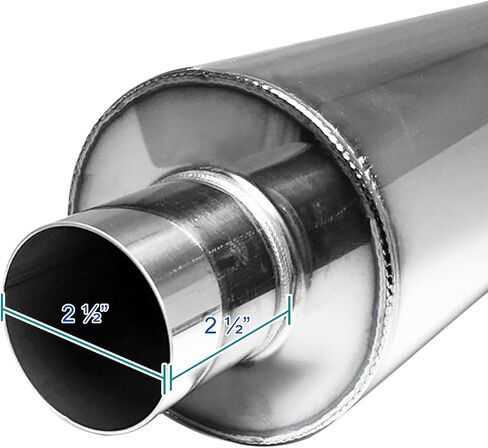 Spec-D Tuning Universal 4" Tip N1 Style كاتم صوت عادم من الفولاذ المقاوم للصدأ عالي التدفق in Kuwait