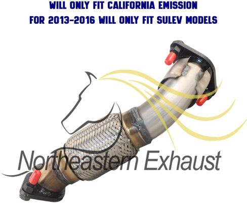 Exhaust Muffler Compatible for 2011-2016 Hyundai Elantra 1.8L | Stainless Steel | Northeastern Exhaust | Free Gaskets Included | Automotive Replacement Part | Direct-Fit in Saudi Arabia
