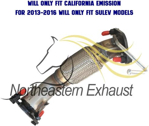 Exhaust Muffler Compatible for 2011-2016 Hyundai Elantra 1.8L | Stainless Steel | Northeastern Exhaust | Free Gaskets Included | Automotive Replacement Part | Direct-Fit in Saudi Arabia