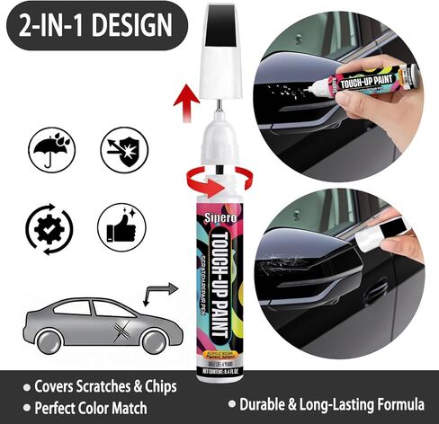 Magnetic Gray (1G3) Touch Up Paint for Toyota, Exact Match Car Paint Scratch Repair Paint Pen for Tacoma, 4Runner, Land Cruiser, Camry, Corolla, RAV4, Highlander in Kuwait