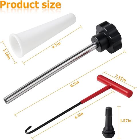 Car Tire Valve Quick Change Tool Kit, 7PCS Tyre Valve Stem Core Replacement Set Includes 4PCS TR413 Valve Stems, Replacing Leaky Valves Stem Installation Tool, Universal Fit in Saudi Arabia