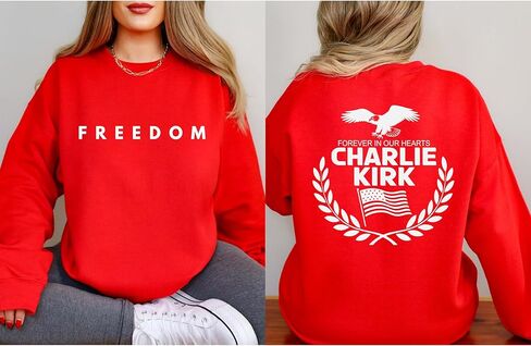 Charlie Kirk FREEDOM Sweatshirt, Charlie Kirk Sweatshirt, Charlie Kirk Hoodie, justice for Charlie Kirk shirt, Charlie Kirk quote shirt Freedom Multicolor in Kuwait