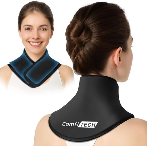 ComfiTECH Neck Ice Pack Wrap with Extended Gel Coverage for Cervical, Shoulder and Rib, Reusable Cold Application for Office Stiff Neck, Swelling, Medium in Kuwait