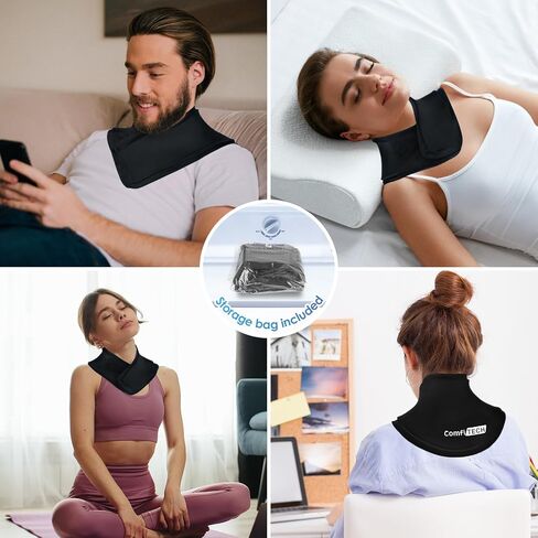 ComfiTECH Neck Ice Pack Wrap with Extended Gel Coverage for Cervical, Shoulder and Rib, Reusable Cold Application for Office Stiff Neck, Swelling, Medium in Kuwait