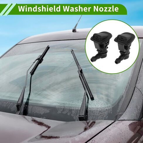 No.68164356AB Windshield Washer Nozzle for Jeep Wrangler 2013-2015 for Jeep Wrangler 2017 Black Front Windshield Spray Nozzles Wiper Spray Washer Jet Plastic 2pcs in Saudi Arabia