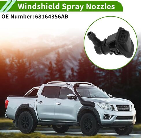 No.68164356AB Windshield Washer Nozzle for Jeep Wrangler 2013-2015 for Jeep Wrangler 2017 Black Front Windshield Spray Nozzles Wiper Spray Washer Jet Plastic 2pcs in Saudi Arabia
