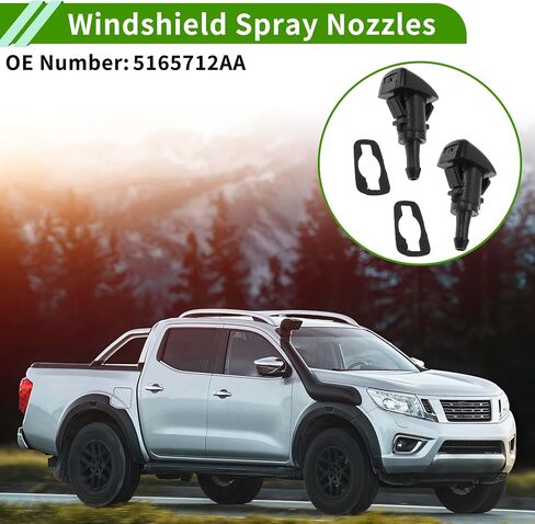 No.5165712AA Windshield Washer Nozzle for Jeep Compass 2011-2017Black Front Windshield Spray Nozzles Wiper Spray Washer Jet Plastic 2pcs in Saudi Arabia