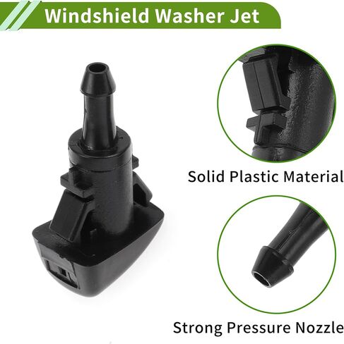 No.5165712AA Windshield Washer Nozzle for Jeep Compass 2011-2017Black Front Windshield Spray Nozzles Wiper Spray Washer Jet Plastic 2pcs in Saudi Arabia