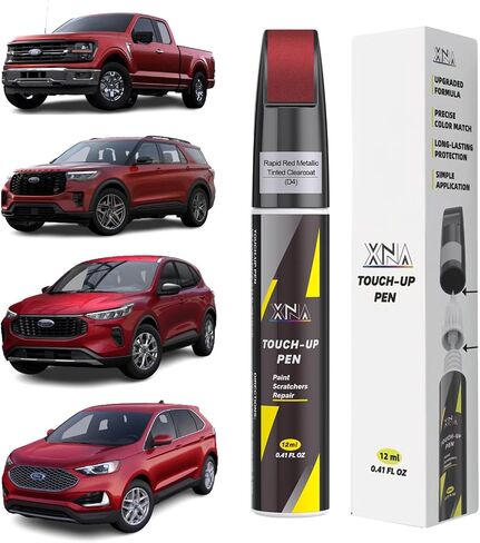 XNA Rapid Red Metallic Tinted Clearcoat(D4) for Ford Touch Up Paint, Car Scratch Remover for Nicks and Chips Repair, 2-In-1 Quick & Easy Fix Car Scratch Repair Kit with Exact Color-Matched in Kuwait