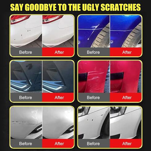 XNA Rapid Red Metallic Tinted Clearcoat(D4) for Ford Touch Up Paint, Car Scratch Remover for Nicks and Chips Repair, 2-In-1 Quick & Easy Fix Car Scratch Repair Kit with Exact Color-Matched in Kuwait