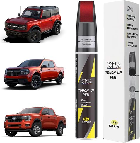 XNA Rapid Red Metallic Tinted Clearcoat(D4) for Ford Touch Up Paint, Car Scratch Remover for Nicks and Chips Repair, 2-In-1 Quick & Easy Fix Car Scratch Repair Kit with Exact Color-Matched in Kuwait