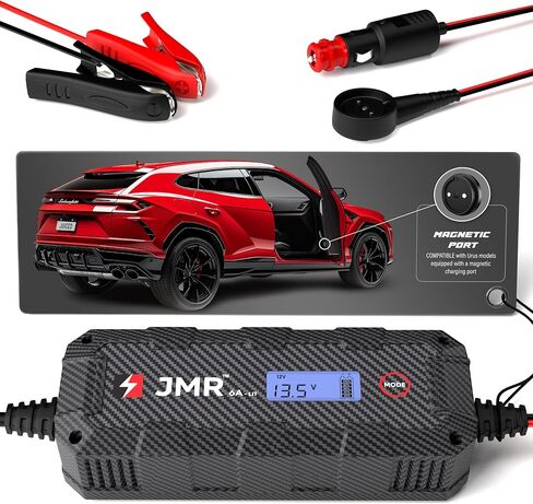JMR Battery Charger for Lamborghini Aventador Huracan Urus Gallardo Murcielago Trickle Charger Conditioner Maintainer (12V Cig Port, Add Lithium Mode) in Saudi Arabia