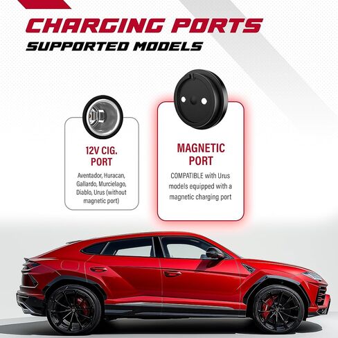 JMR Battery Charger for Lamborghini Aventador Huracan Urus Gallardo Murcielago Trickle Charger Conditioner Maintainer (12V Cig Port, Add Lithium Mode) in Saudi Arabia