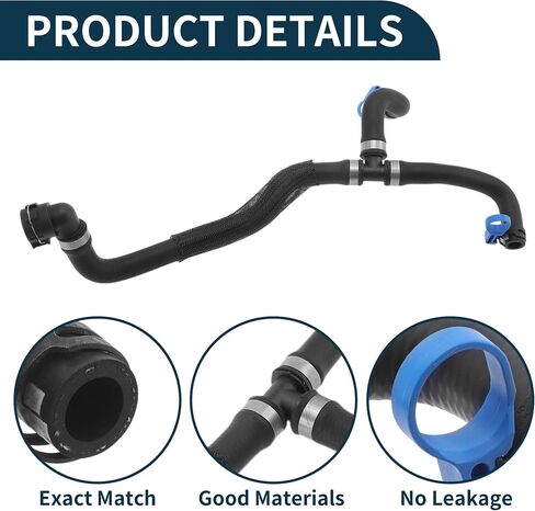 خرطوم المبرد خرطوم السخان أنبوب خرطوم مخرج المبرد رقم 23479341/22875326/23108539 لـ Buick Regal 2.0L 2014-2017 أنبوب مخرج الهواء الدافئ المطاطي باللون الأسود in Saudi Arabia