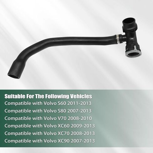 GXARTS Engine Radiator Cooling-Coolant Water Return Hose Pipe, Compatible with Volvo S60 S80 V70 XC60 XC70 XC90 2007-2013 Replace 30774513 in Saudi Arabia