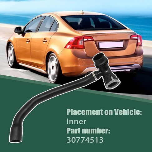 GXARTS Engine Radiator Cooling-Coolant Water Return Hose Pipe, Compatible with Volvo S60 S80 V70 XC60 XC70 XC90 2007-2013 Replace 30774513 in Saudi Arabia