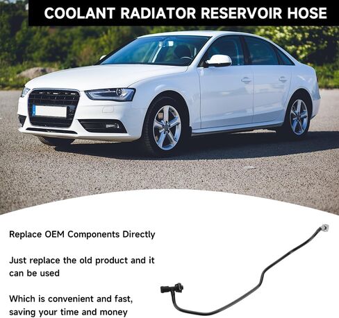 Coolant Radiator Reservoir Tank Overflow Hose - Compatible for Audi A4 allroad 2017 for Audi A4 2.0L 2017-2018 for Audi A5 2.0L Coupe/Convertible 2018 - Replace Part 8W0121081BL in Saudi Arabia
