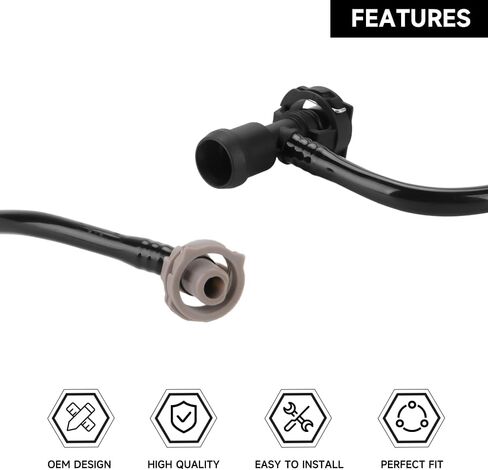Coolant Radiator Reservoir Tank Overflow Hose - Compatible for Audi A4 allroad 2017 for Audi A4 2.0L 2017-2018 for Audi A5 2.0L Coupe/Convertible 2018 - Replace Part 8W0121081BL in Saudi Arabia