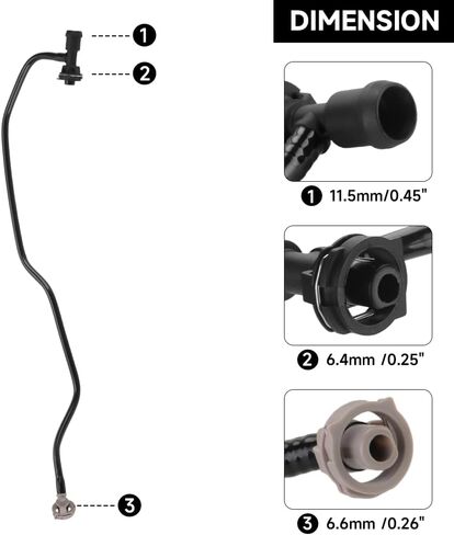 Coolant Radiator Reservoir Tank Overflow Hose - Compatible for Audi A4 allroad 2017 for Audi A4 2.0L 2017-2018 for Audi A5 2.0L Coupe/Convertible 2018 - Replace Part 8W0121081BL in Saudi Arabia