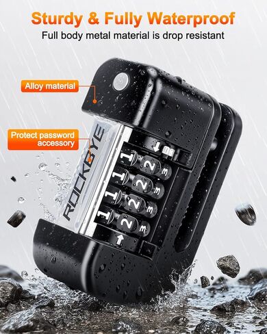 Motorcycle Disc Brake Lock, Rechargeable Motorcycle Locks Anti Theft with 120dB Alarm, 7mm Lock Pin Motorcycle Brake Helmet Scooter Wheel Lock, Waterproof 5FT Reminder Cable, Black in Kuwait