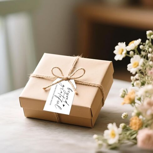 G2Plus شكرًا لك على علامات الهدايا ، إلى ما وراء العلامات الممتنة ، 50pcs ، شكرًا جزيلاً لك ، رقائق الذهب ، شكرًا لك على سلسلة لحفل الزفاف ، استحمام الطفل ، عيد ميلاد ، حفلات عطلة الخريف (3''x2 '') in Kuwait