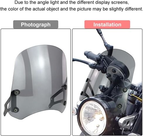 Xitomer Windshield Windscreen Compatible with XSR900 2016-2021 XSR900 Windshield with Mount Motorcycle Wind Deflector (Grey) in Saudi Arabia