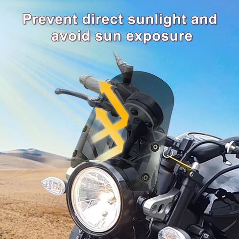 Xitomer Windshield Windscreen Compatible with XSR900 2016-2021 XSR900 Windshield with Mount Motorcycle Wind Deflector (Grey) in Saudi Arabia