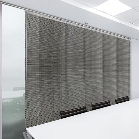Dusky Filigiree 7-Panel Single Rail Panel Track Extendable 110"-153" W x 116" H, Panel Width 23.5" in Saudi Arabia