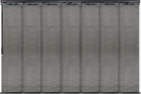 Dusky Filigiree 7-Panel Single Rail Black Panel Track Extendable 110"-153" W x 116" H, Panel Width 23.5" in Saudi Arabia