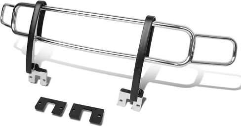 فرشاة المصد الأمامي طراز OE باللون الأسود من Auto Dynasty، واقي شبكة شريط الثور متوافق مع Hummer H3 / H3T 06-10 in Kuwait