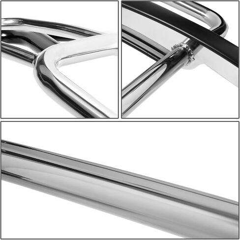 فرشاة المصد الأمامي طراز OE باللون الأسود من Auto Dynasty، واقي شبكة شريط الثور متوافق مع Hummer H3 / H3T 06-10 in Kuwait