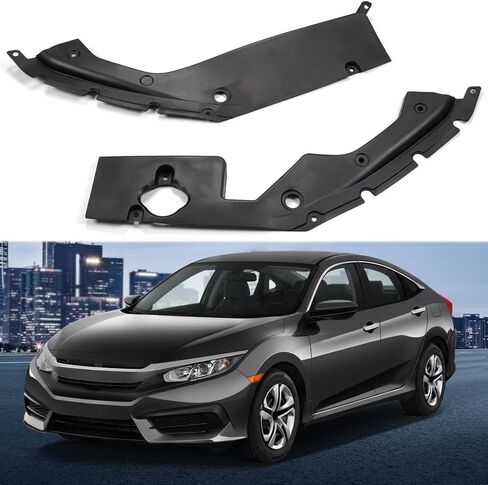 ALLGOOD Engine Bay Side Panel Covers, Compatible with Honda Civic 2016-2018 Long Version X Gen 10 Generation Left & Right, Black in Saudi Arabia