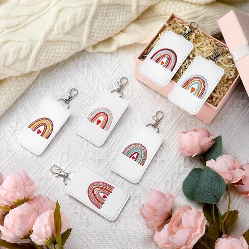 6 Pcs Classroom Doorbell Holder Doorbell Holder for Teachers Lanyard Back to School Rainbow Leather Class Bell Keychain Case Gift for Classroom Teacher Must Haves in Saudi Arabia