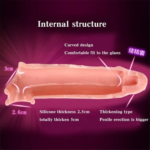 Elastic fit Dick Short Sleeve Cuff Sleeves 7.1 inches Perfect Suitable for Couples Expedite Skin Color and Bell Clip 1 pcs in Saudi Arabia