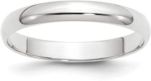 Women's 10K or 14K White or Yellow Gold 3mm Traditional Fit Plain Wedding Ring (Size 4-10) in Kuwait