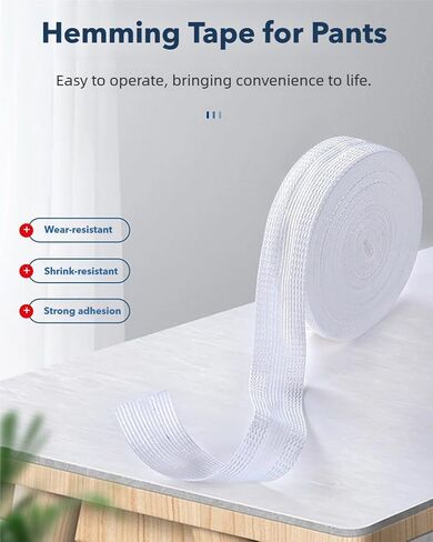 Hemming Tape for Pants, 5.4 Yards Iron On Hem Tape Washable No Sew Hemming Tape Pants Shortening Tape for Trousers Edge in Kuwait