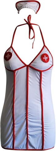 FZYLQY Sexy Lingerie for Women Nurse Costume Halloween Cosplay Women Lingerie Set Naughty Nurse Lingerie Doctor Cosplay in Kuwait