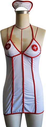 FZYLQY Sexy Lingerie for Women Nurse Costume Halloween Cosplay Women Lingerie Set Naughty Nurse Lingerie Doctor Cosplay in Kuwait