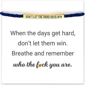 Blue Drop DONT LET THE HARD DAYS WIN Inspirational Bracelets for Women Men Adjustable Handmade Braided Bracelets Christian Faith Jewelry in Saudi Arabia